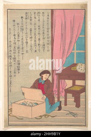 Leben großer Völker des Abendlandes (Taisei ijin den): John James Audobon, (1785-1851) ca. 1870 nicht identifizierter Künstler. Leben der Großen Völker des Abendlandes (Taisei ijin den): John James Audobon, (1785-1851) 73616 Stockfoto