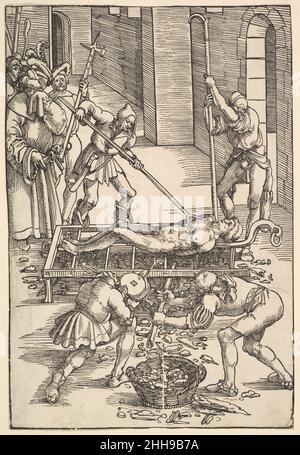 Martyrium des heiligen Laurentius ca. 1505 Hans Baldung (genannt Hans Baldung Grien) Deutsch. Martyrium des heiligen Laurentius 416620 Stockfoto