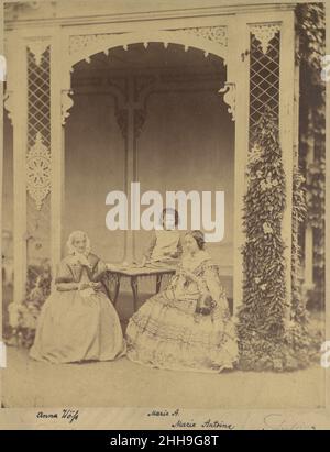 Anna Wöss, Marie und Marie Antoine 1850s–60s Franz Antoine Österreicher. Anna Wöss, Marie und Marie Antoine 269239 Stockfoto