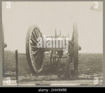 Sling Warenkorb beim Entfernen der erfassten Artillerie eingesetzt, Fort Darling, Drewry Bluff, James River, Virginia April 1865 Stockfoto