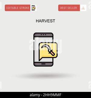 Einfaches Vektorsymbol für die Ernte. Stock Vektor