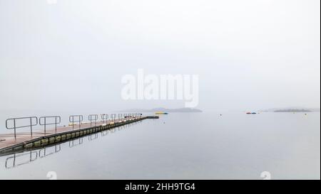 LODGE AM LOCH LOMOND LUSS SCHOTTLAND VEREINIGTES KÖNIGREICH Stockfoto