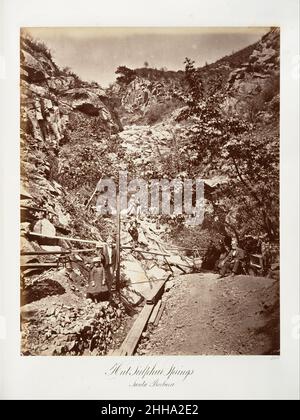 Heiße Schwefelquellen, Santa Barbara 1876, gedruckt ca. 1876 Carleton E. Watkins American. Hot Sulphur Springs, Santa Barbara 264971 Stockfoto