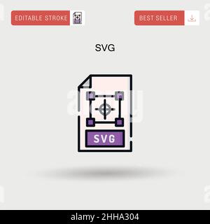 Einfaches SVG-Vektorsymbol. Stock Vektor