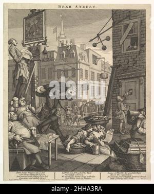 Beer Street 1. Februar 1751 William Hogarth Britisch. Beer Street 399846 Stockfoto