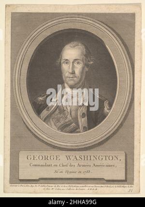 Porträt von George Washington August 1836 Augustin de Saint-Aubin Französisch. Porträt von George Washington 423254 Stockfoto