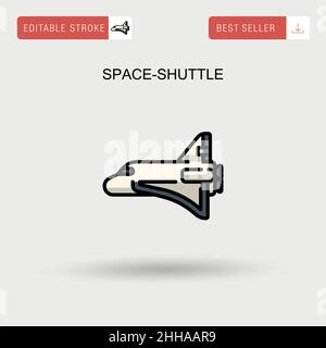 Einfaches Vektor-Symbol für Space-Shuttle. Stock Vektor