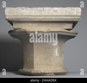 Column Base Ende des 12th. Jahrhunderts Französisch. Spaltenfuß. Französisch. Ende 12th. Jahrhundert. Stein. Hergestellt in Languedoc, Frankreich. Skulptur-Architektur Stockfoto