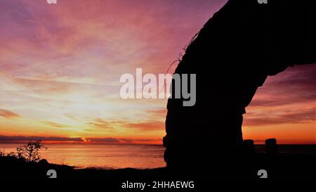 Sonnenaufgang entlang der Atlantikküste von Neu-England Stockfoto