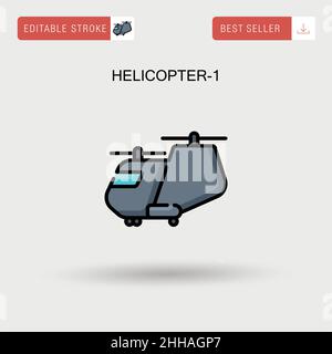 Helicopter-1 einfaches Vektor-Symbol. Stock Vektor