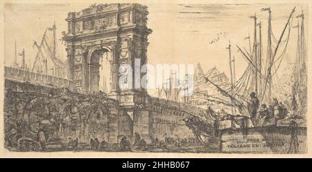 Tafel 28: Trajan-Bogen in Anconica (Arco di Trajano in Anconica) ca. 1748 Giovanni Battista Piranesi Italienisch. Tafel 28: Trajan-Bogen in Anconica (Arco di Trajano in Anconica) 365391 Stockfoto