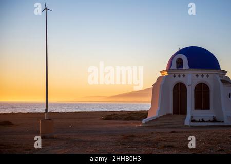 Hermitage von Torregarcia, Bau zu Ehren der Jungfrau vom Meer. Almeria, Spanien. Stockfoto