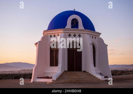 Hermitage von Torregarcia, Bau zu Ehren der Jungfrau vom Meer. Almeria, Spanien. Stockfoto