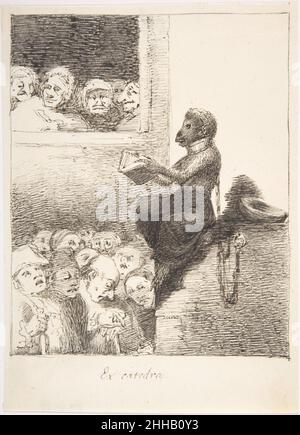 Ex Catedra ('ex catedra') 1807–45 Leonardo Alenza y Nieto Spanisch. Ex Catedra ('ex catedra') 335159 Stockfoto