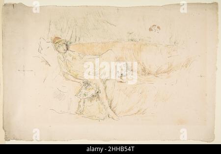 Drapierte Figur Reclining 1892 James McNeill Whistler American. Drapierte Figur Reclining 372704 Stockfoto