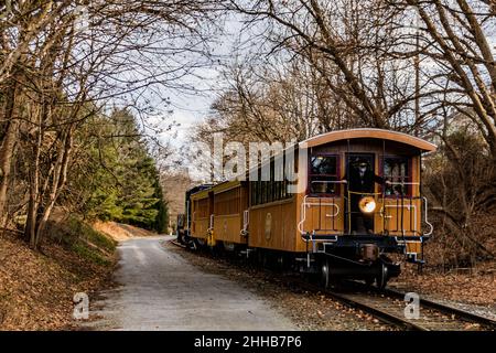 Nördlicher Zentralzug ab Bahnhof Hanover Junction, York County, Pennsylvania, USA Stockfoto