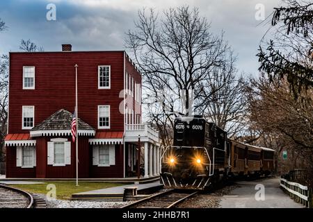 Nördlicher Zentralzug von der Junction Station Hannover, York County, Pennsylvania, USA Stockfoto