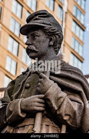 The Soldiers and Sailors Monument, Penn Square, Lancaster, Pennsylvania, USA Stockfoto