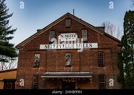 Seitzville Mills at Sunset, York County, Pennsylvania, USA Stockfoto