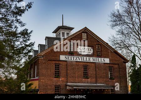 Seitzville Mills, Heritage Rail Trail County Park, York County, Pennsylvania, USA Stockfoto