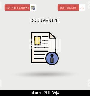 Document-15 Simple Vector Icon. Stock Vektor