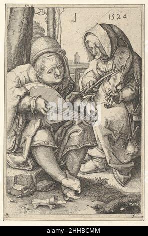Die Musiker (Kopie) Anfang 16th Jahrhundert nach Lucas van Leyden Niederlandisch. Die Musiker (Kopie) 364831 Stockfoto