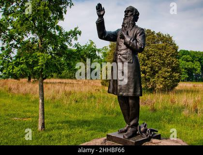 Foto von Reverend Father William Corby Monument, Gettysburg National Military Park, Pennsylvania USA Stockfoto