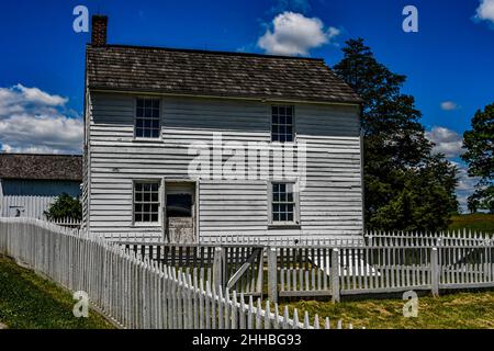 Foto des Jacob Hummelbaugh House auf dem Schlachtfeld von Gettysburg, Pennsylvania, USA Stockfoto