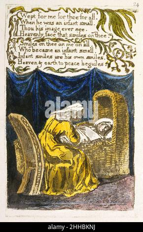 Songs of Innocence and of Experience, Kopie A, 1795 Objekt 26 A CRADLE SONG. Stockfoto