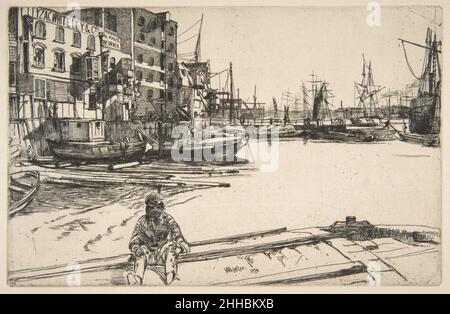 Eagle Wharf 1859 James McNeill Whistler amerikanisch. Eagle Wharf 372505 Stockfoto