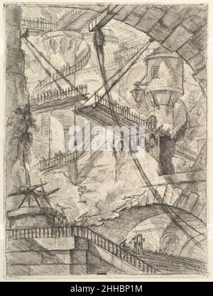 Die Zugbrücke, von Carceri d'invenzione (imaginäre Gefängnisse) ca. 1749–50 Giovanni Battista Piranesi Italienisch. Die Zugbrücke, aus Carceri d'invenzione (imaginäre Gefängnisse) 337060 Stockfoto