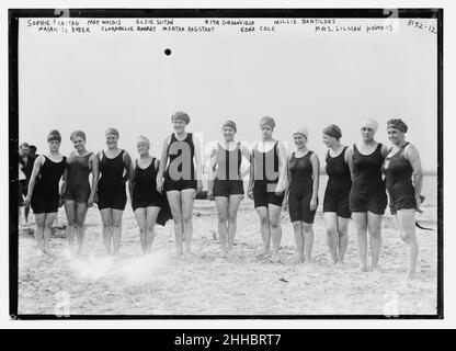 Sophie Frietag, May Waldis, Elsie Sutan (d. h. Sutton), Rita Greenfield, Millie Bartildes, Anita Dryer, Clarabelle Barret, Martha Hagstadt, Edna Cole, Frau Lillian Howard Stockfoto