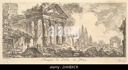 Tafel 21: Tempel der Pola in Istrien (Tempio di Pola in Istrien) ca. 1748 Giovanni Battista Piranesi Italienisch. Tafel 21: Tempel der Pola in Istrien (Tempio di Pola in Istrien) 365398 Stockfoto