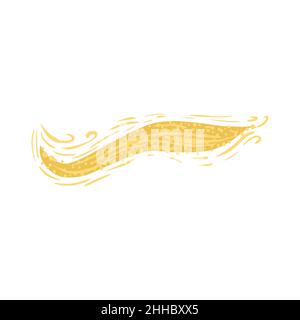 Magischer Stern Diamant isoliert auf weißem Hintergrund. Handgezeichnete Skizze Weihnachtslichteffekt gelbe Farbe. Vektordarstellung im Doodle-Stil. Stock Vektor