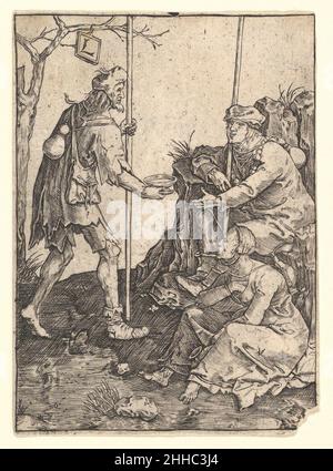 Die Bettler n.d. Nach Lucas van Leyden Niederlandisch. Die Bettler 370392 Stockfoto