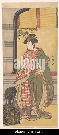 Der Schauspieler Segawa Kikunojo 3rd in einer weiblichen Rolle ca. 1785 Katsukawa Shunjō Japanisch. Der Schauspieler Segawa Kikunojo 3rd in einer weiblichen Rolle 55706 Stockfoto