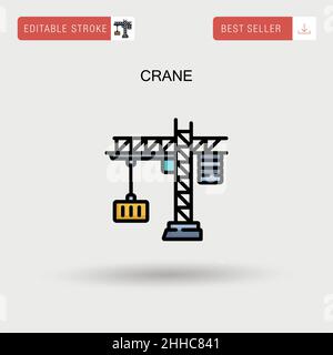 Einfaches Vektor-Symbol für den Kran. Stock Vektor