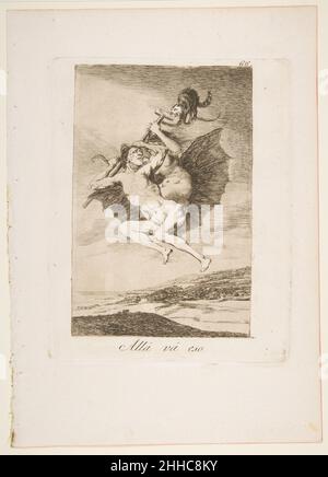 Platte 66 aus 'Los Caprichos':dorthin geht es (Allá vá eso.) 1799 Goya (Francisco de Goya y Lucientes) Spanisch. Platte 66 aus 'Los Caprichos':dorthin geht es (Allá vá eso.) 360418 Stockfoto