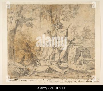 Mercury und Argus Ca. 1630–48 Simone Cantarini Italienisch. Mercury und Argus 341516 Stockfoto