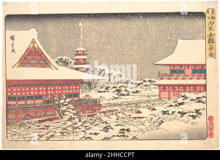 Jahrendende Messe im Kinryuzan Tempel Ca. 1836 Utagawa Hiroshige Japanisch. Jahresendmesse im Kinryuzan-Tempel 37058 Stockfoto