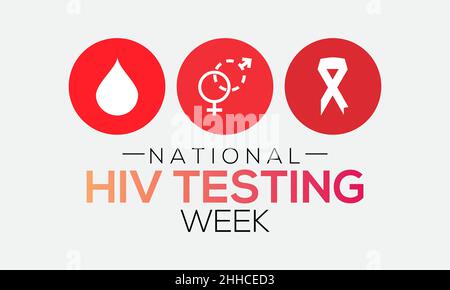 Nationale HIV-Testwoche. Medizinische Konzept Vektor-Vorlage für Banner, Karte, Poster, Hintergrund. Stock Vektor