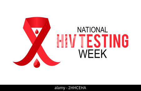 Nationale HIV-Testwoche. Medizinische Konzept Vektor-Vorlage für Banner, Karte, Poster, Hintergrund. Stock Vektor