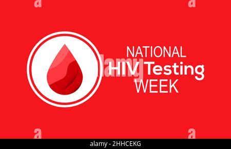 Nationale HIV-Testwoche. Medizinische Konzept Vektor-Vorlage für Banner, Karte, Poster, Hintergrund. Stock Vektor