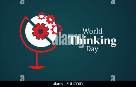 Weltdenktag. Kreative Konzept Vektor-Vorlage für Banner, Karte, Poster, Hintergrund. Stock Vektor