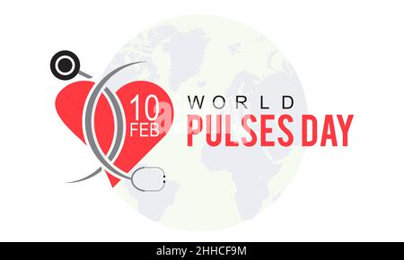Weltimpulstag. Medizinische Konzept Vektor-Vorlage für Banner, Karte, Poster, Hintergrund. Stock Vektor