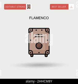 Einfaches Vektor-Symbol für Flamenco. Stock Vektor