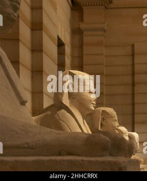 Sphinx serapeum saqqara Louvre N 391. Stockfoto