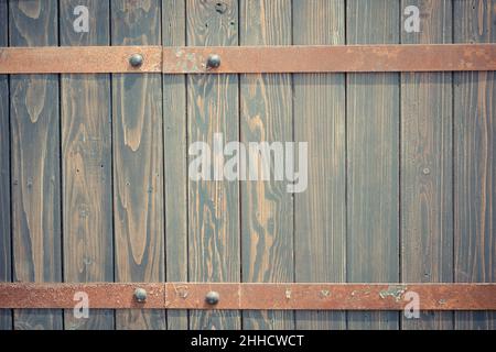 Vintage alten Metall und Holz mittelalterlichen Hintergrund Stockfoto