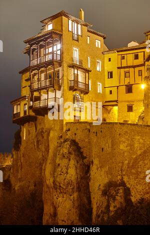 Traditionelle Hängehäuser in Spanien. Casas colgadas. Cuenca, Spanien Stockfoto