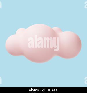 3D realistische einfache Wolken Stock Vektor